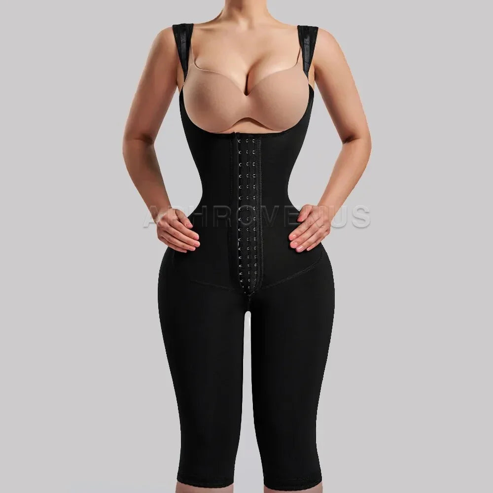 Fajas Colombianas Women Long-pants Full Body Shapewear Postpartum Waist Trainer Shaper Post Liposuction Tummy Control Bodysuit