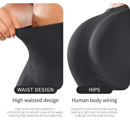 Full Buttock Padded Panties Underwear 4 Thick Pads Full Cover Fake Ass Hourglass Body Shaping Shorts Women Sexy Shapewear Briefs