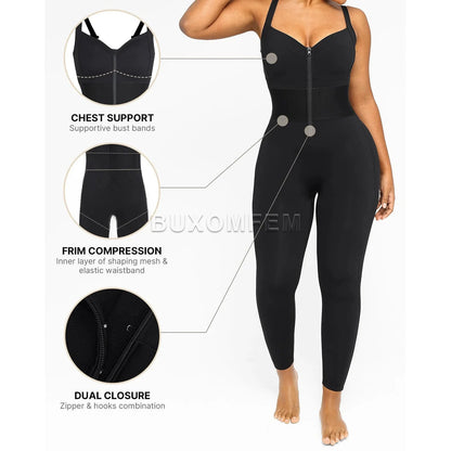 Sleeveless Front-Zipper Fajas Colombianas Invisible Modeling Full Body Shaper for Women Slimming Tummy Control Shapers 2025